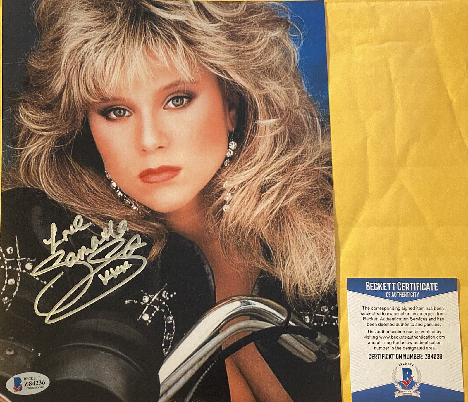 Samantha Fox Autographed Signed 8x10 Color Photo Poster painting Sexy Beckett Authenticated?