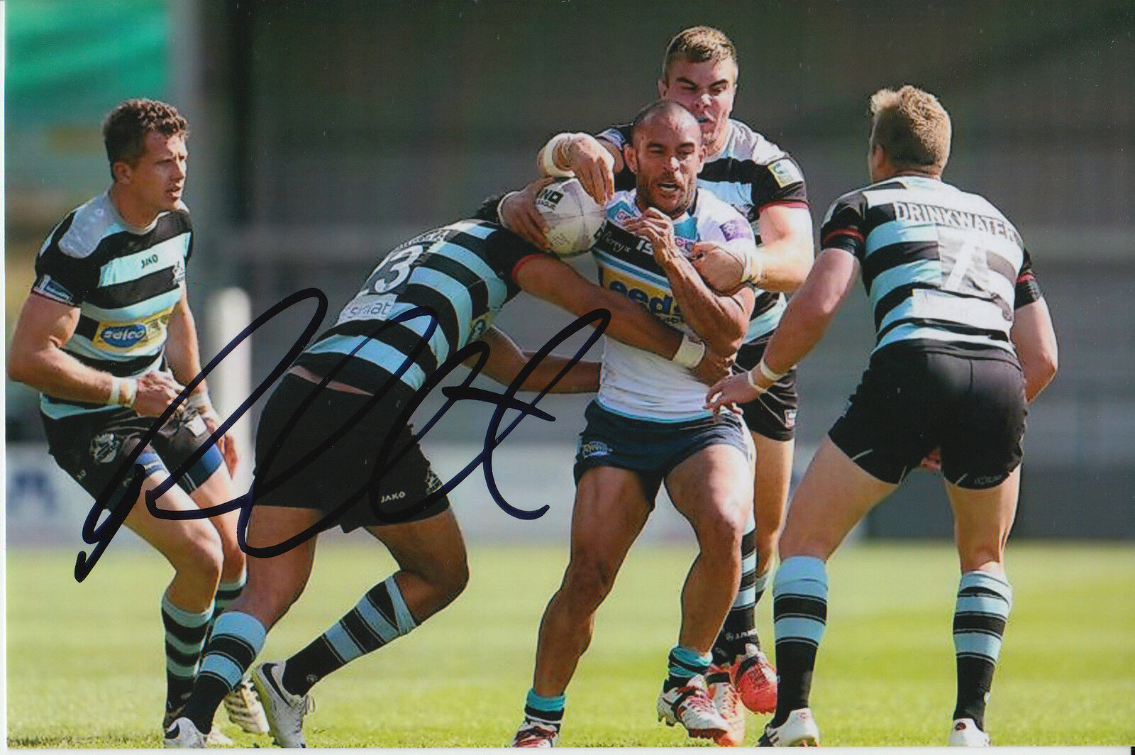 LEEDS RHINOS HAND SIGNED PAUL AITON 6X4 Photo Poster painting 5.