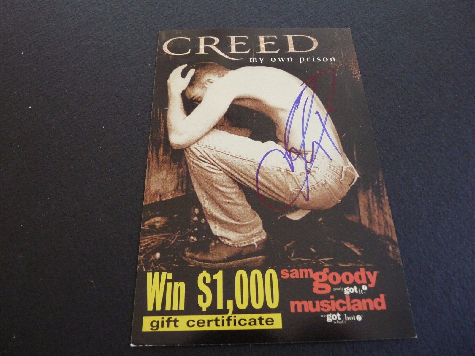 Creed Mark Tremonti Signed Autographed 4x6 Promo Card Photo Poster painting PSA Guaranteed