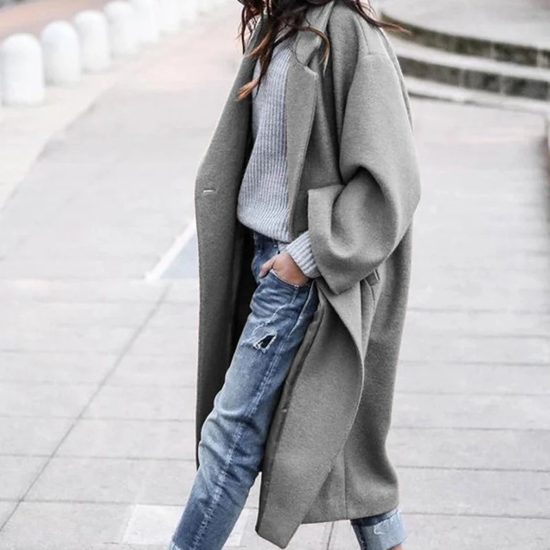 ⚡NEW SEASON⚡Casual Solid Color Woolen Coat