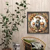 Pumpkin Sunflower Scarecrow-Full Round Diamond Painting 40*40CM