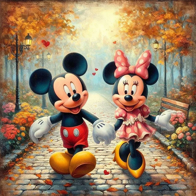 Mickey Mouse Walking - Full Round - Diamond Painting(30*30cm)
