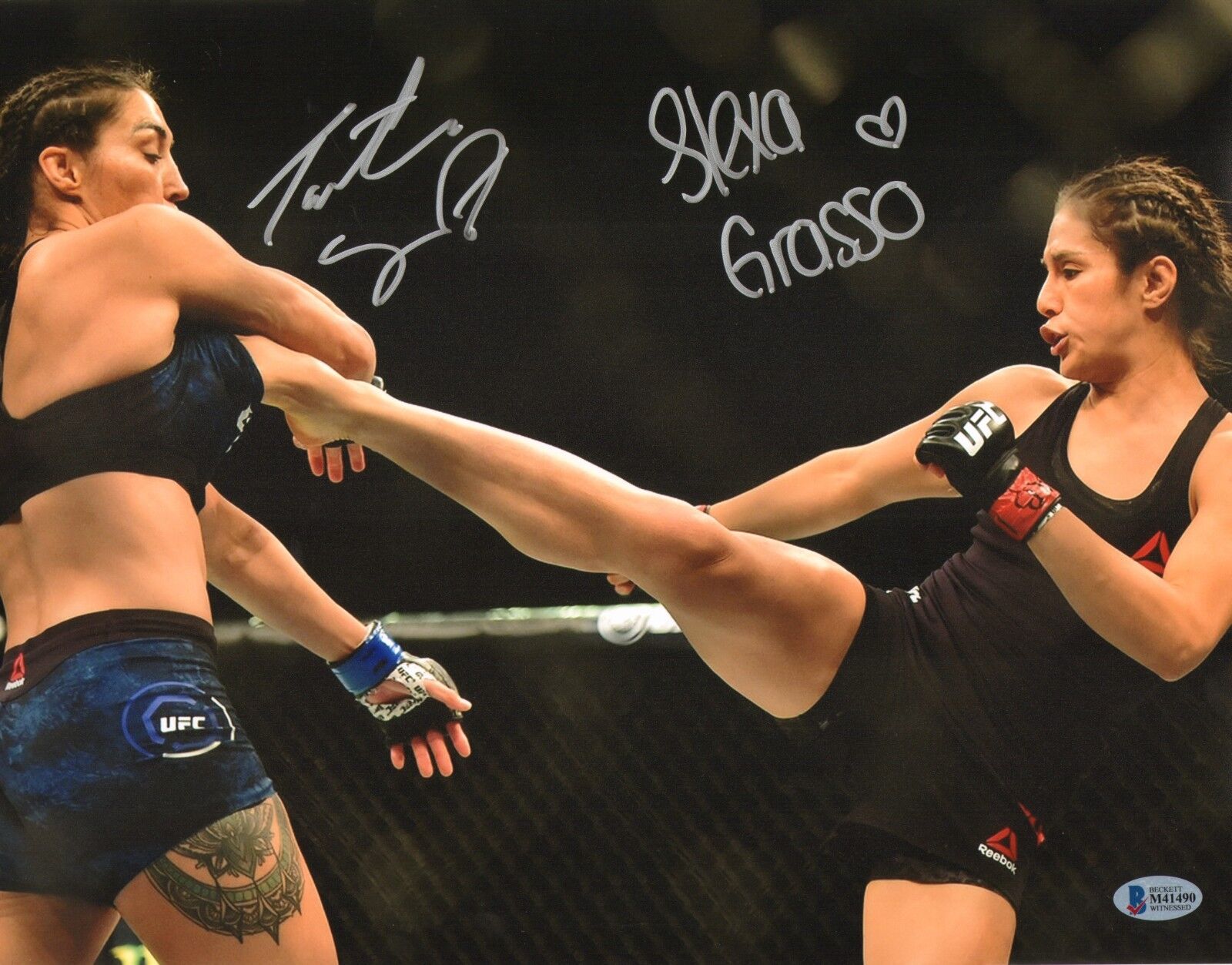 Tatiana Suarez Alexa Grasso Signed 11x14 Photo Poster painting BAS COA UFC Fight Night 129 2018