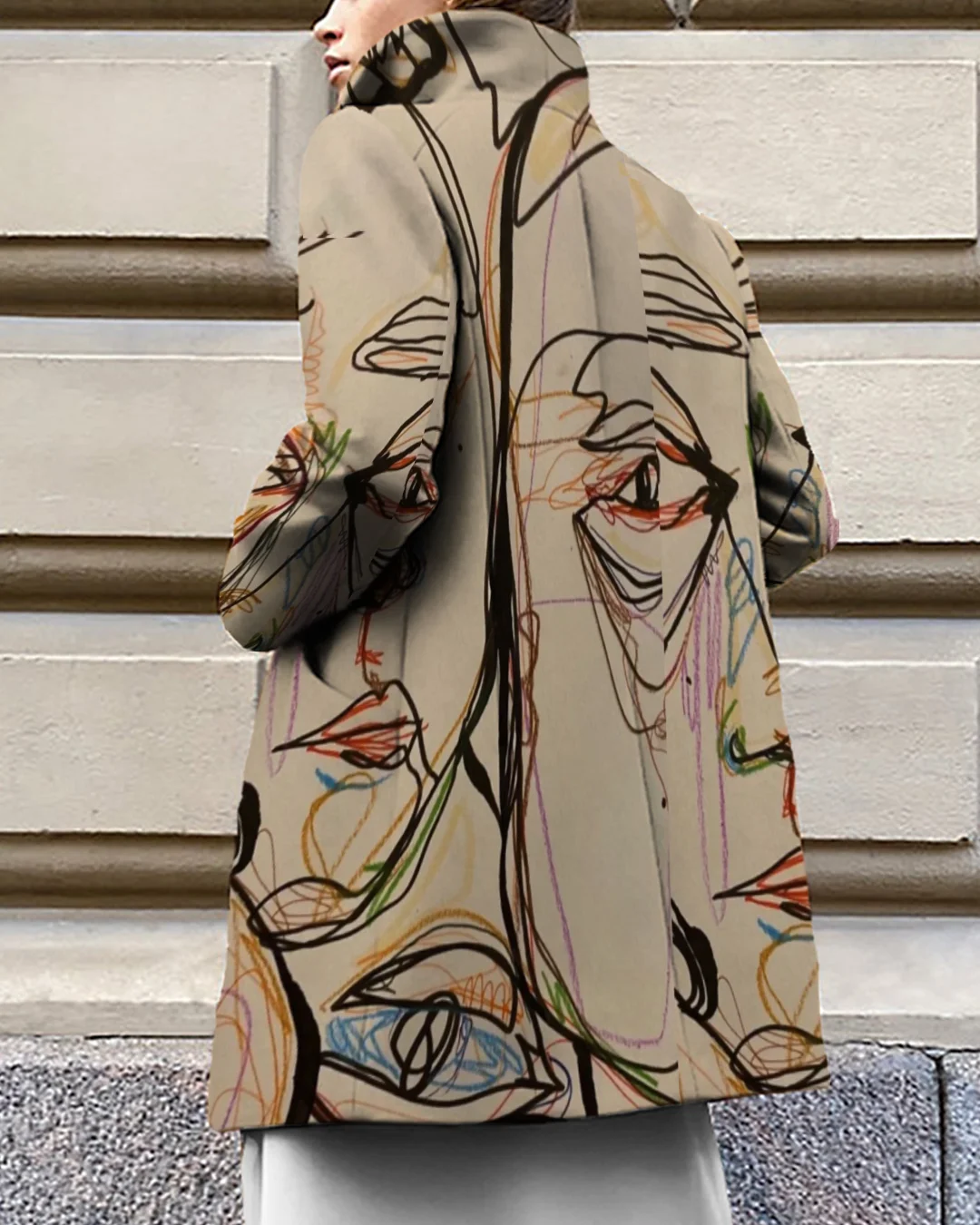 Women's Fashion Painted Casual Coat 8827
