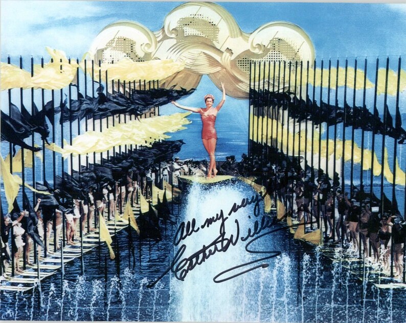 Esther Williams (d. 2013) Signed Autographed Glossy 8x10 Photo Poster painting - COA Matching Holograms