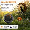 Solar Powered Black Cat & Pumpkin Moon Stake Light Weatherproof Moon Cats LED Stakes Light Auto On/Off Halloween Decorations Solar Lamp for Outdoor Patio Pathway Yard Lawn Decors