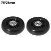 1 Pair Rubber Casters Mute Trolley Case Wheels Deluxe Repair Tool (54*18mm)