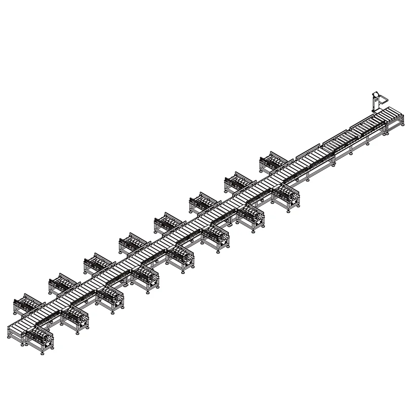 China Manufacture 12m Conveyor Line Multi-functional RFID Roller Scale With Elimination Checkweigher