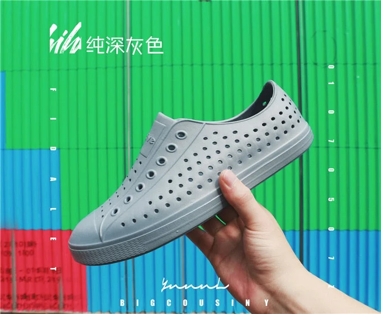 Comemore Flats Nativ Jelly Shoe Summer Croc Shoes Scarpe Garden Shoes Beach Hollow Loafers Candy Color Sandals Waterproof Mesh