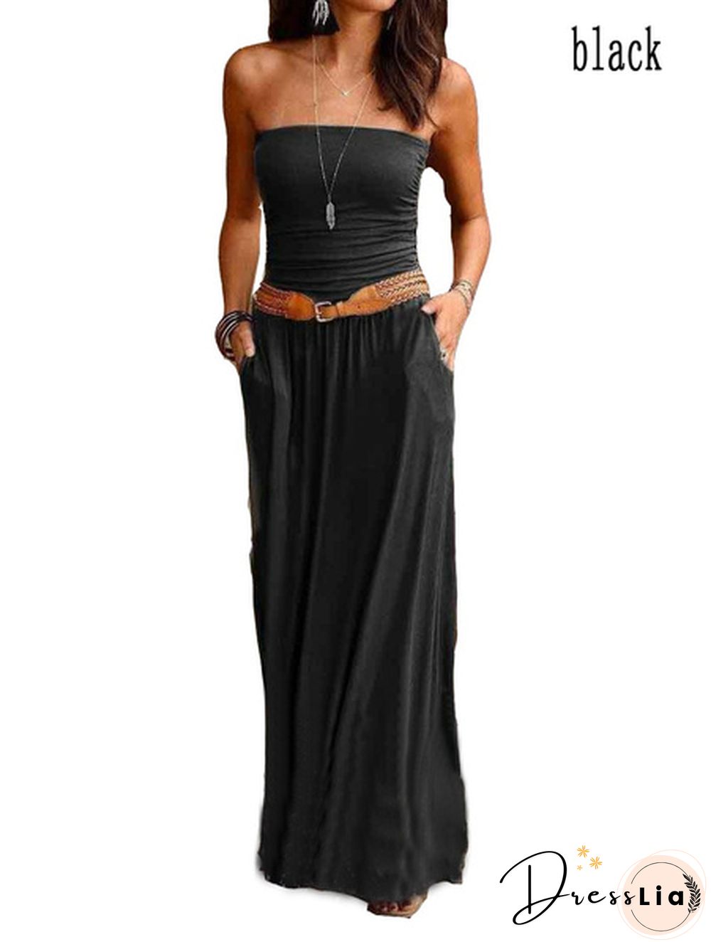 Women's Fashion Summer Sleeveless Printed Dress Slim Casual Tube Top Skirt Lady Oversized Party Dress