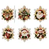6PCS Snowflake Xmas Set DIY Pearl Diamond Painting Christmas Fridge Magnets, Sparkling Rhinestone Refrigerator Magnet Craft Kit for Home Decor & Gifts