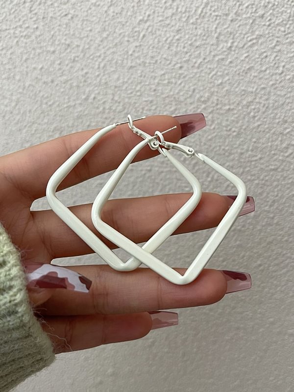 Simple Chic Geometric Solid Color Earrings