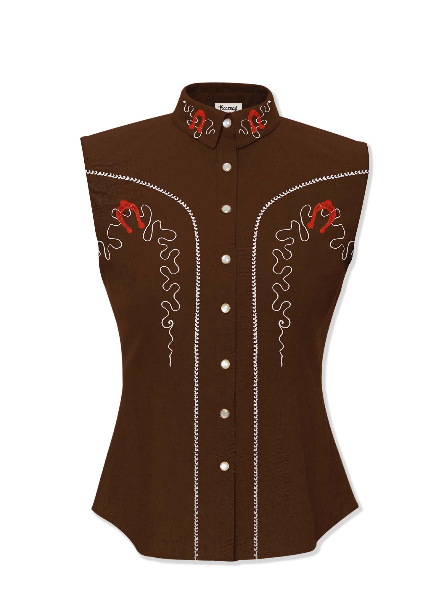 Western Vintage Horseshoe - Women‘s 100% Cotton Sleeveless Shirt