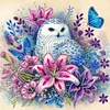 Eulen und Blumen speziell geformte 5D-DIY-Teilbohrdiamanten Punkte Edelsteinkunst-Kits f&uuml;r Erwachsene Anf&auml;nger Wohndekoration Diamanten Gem&auml;lde Edelst