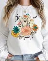Vintage Floral Ghost �C Halloween Sweatshirt