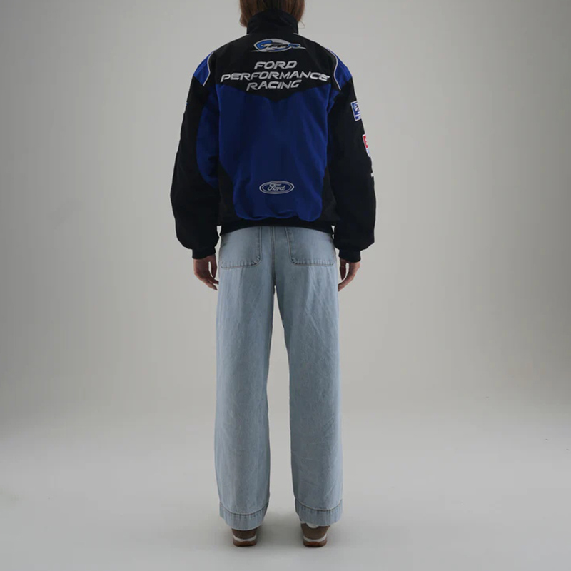 Unisex Racing Style Street Fashion Loose Racing Casual Print Jacket