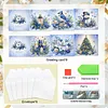 6pcs DIY Blue Christmas Diamond Painting 3D Greeting Card