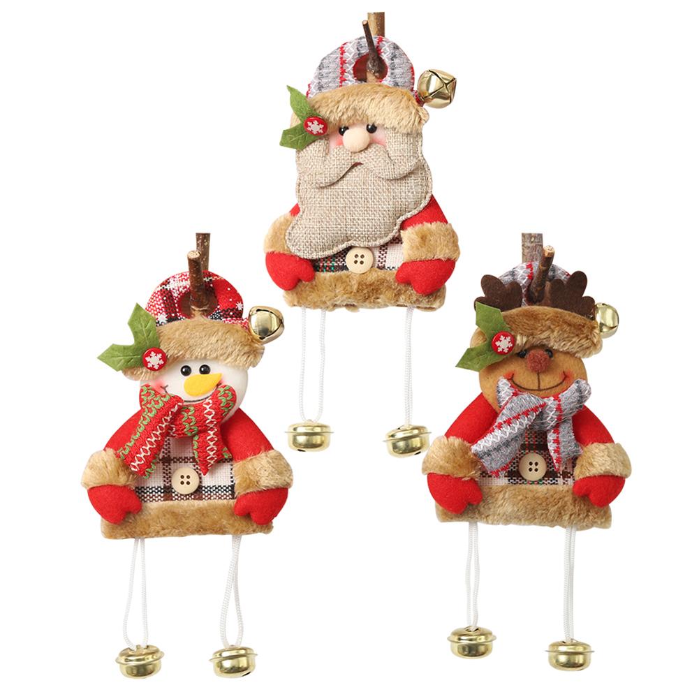 

Christmas Cartoon Pendant Creative Checked Cloth Bell Pendant Children Gift, Each, 501 Original