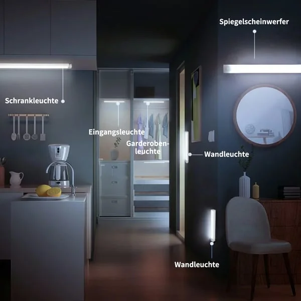 🔥Bohrfreie intelligente Sensor magnetische aufladbare LED-Leuchte💡