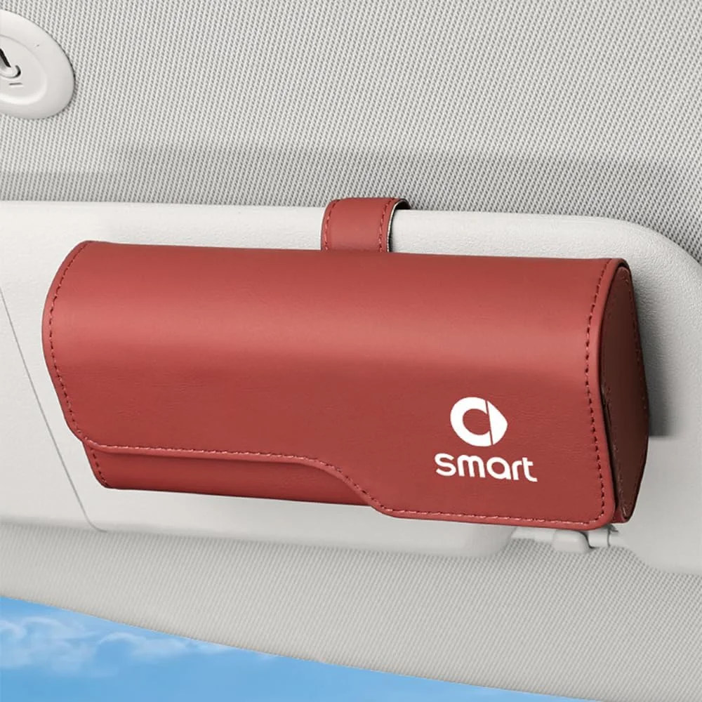 Leather Car Glasses Storage Box