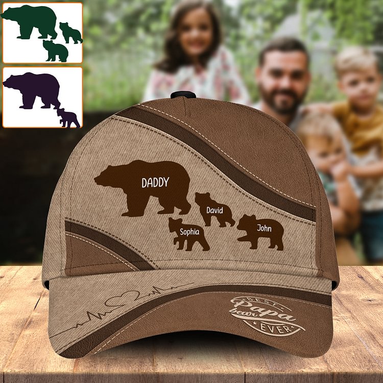 Papa Bear - Personalized Father Classic Cap Gift For Father