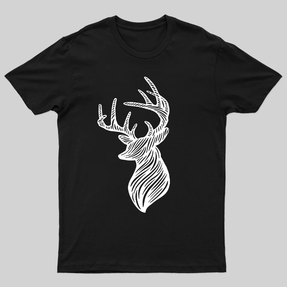 Deer Art Printed Men's T-shirt