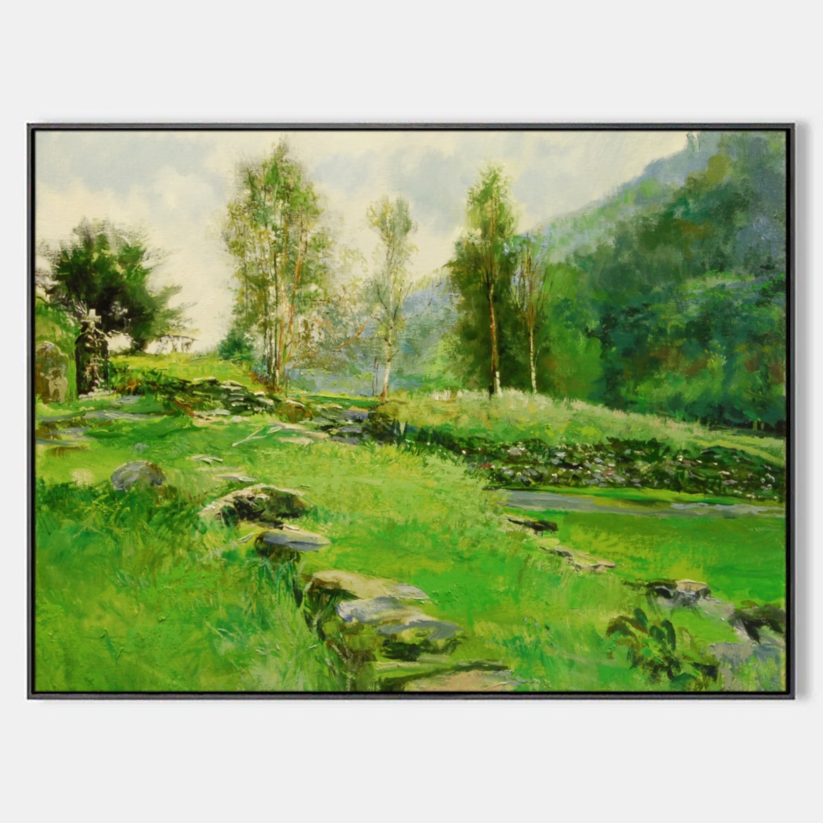 Arabelart Onelio Marrero Glendalough Cemetery, Oil Painting AR1156