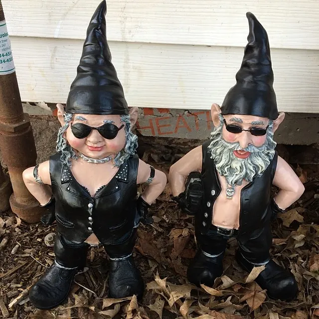 Resin Biker Garden Gnome