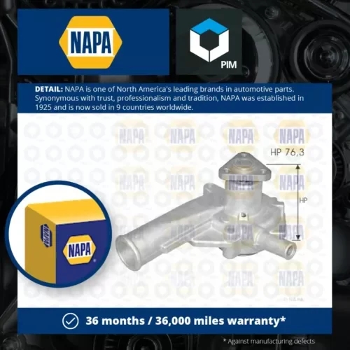 Water Pump fits FORD FIESTA Mk3 1.1 91 to 95 Coolant NAPA 1383786 1518096 New Parts