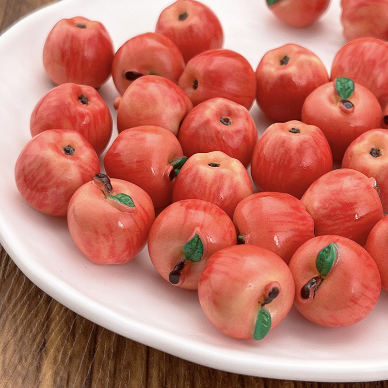 Mini Fake Apple Resin Charm