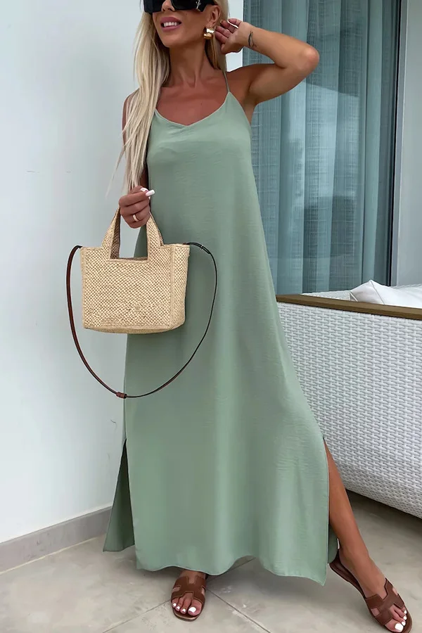 Sling Solid Color Dress
