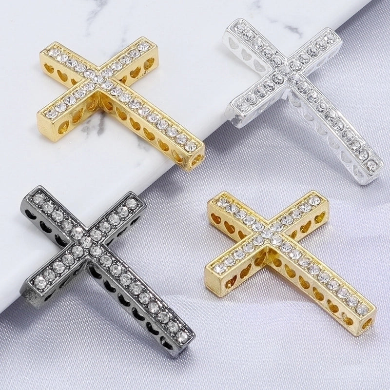 5 PCS/Package Alloy Rhinestones Cross Minimalist