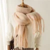 Women's Vintage Mohair Warm Extra Long Tassel Scarf by Inlyline