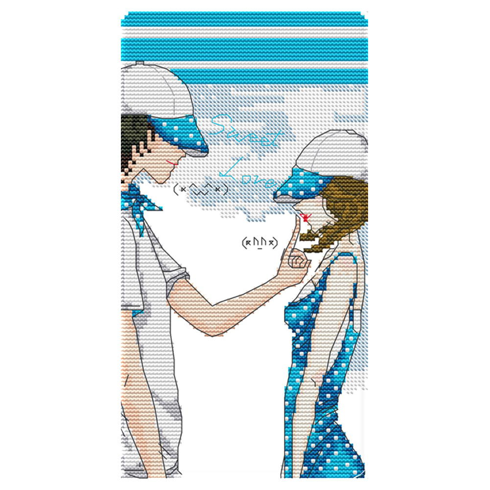 

Couple - 14CT Stamped Cross Stitch - 17* 30CM, 501 Original