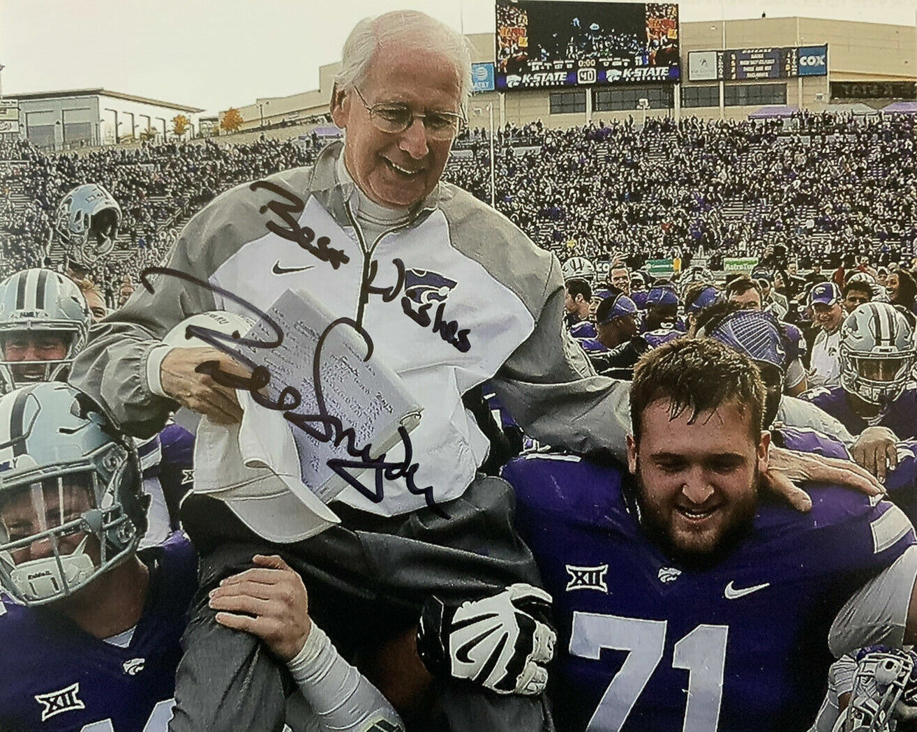 Bill Snyder Autographed Signed 8x10 Photo Poster painting ( Kansas State Wildcats ) REPRINT