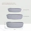 3er Set Aufbewahrungskorb, Baumwollseilkorb Geflochten, Nat&uuml;rlich und Sicher f&uuml;r Babys und Kinder, Geeignet f&uuml;r Schlaf- und Wohnzimmer/Schr&auml;nken/Regalen oder als Wickeltisch Organizer(Grau)