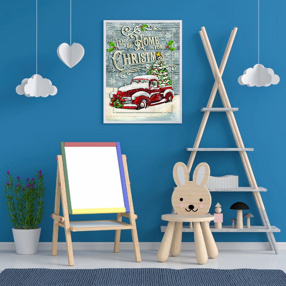 

(Multi-Size) Christmas Car - Round/Square Drill Diamond Painting - 30*40CM, Square diamond 30*40cm, 501 Original