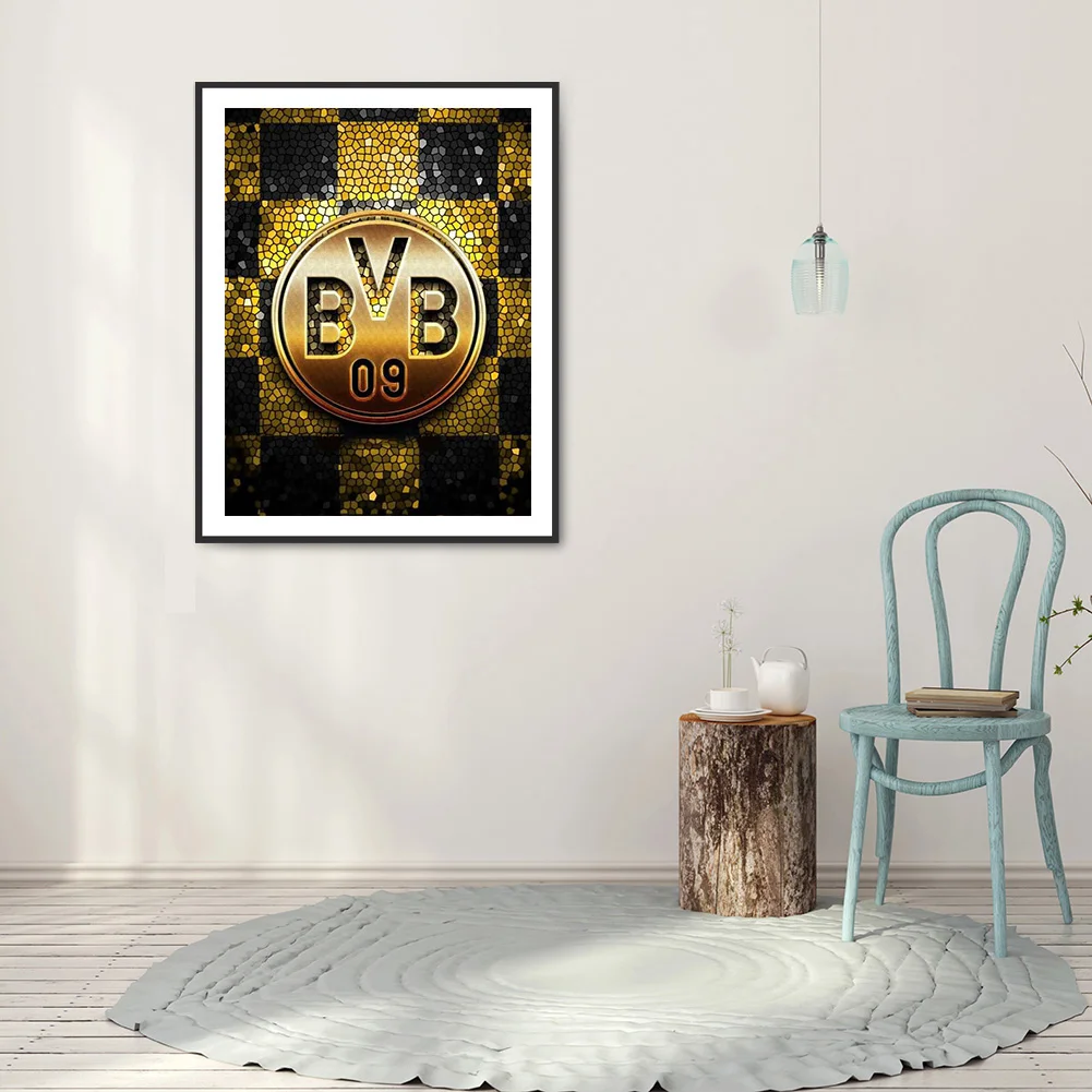 Diamond Painting - Full Round Drill - Dortmund Badge(30*40cm)