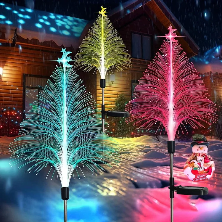 🔥Hot Sale $14.99🔥7 Color Changing Solar Christmas Trees Lights🎄