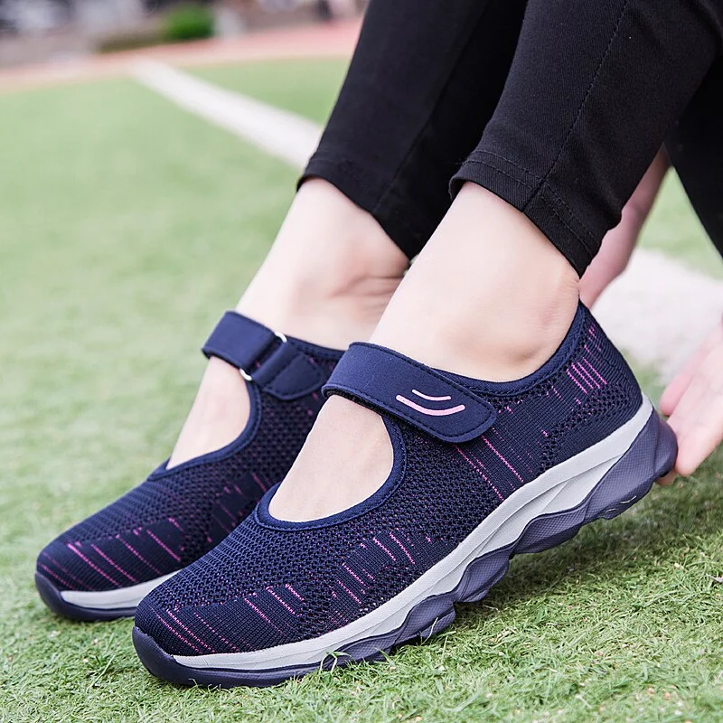 WHNB 2020 Summer Fashion Women Flat Platform Shoes Woman Breathable Mesh Casual Sneakers Women Zapatos Mujer Ladies