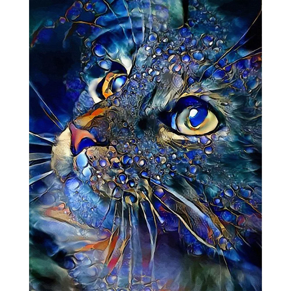 11CT Estampado Punto de Cruz Gato(50*40 cm)