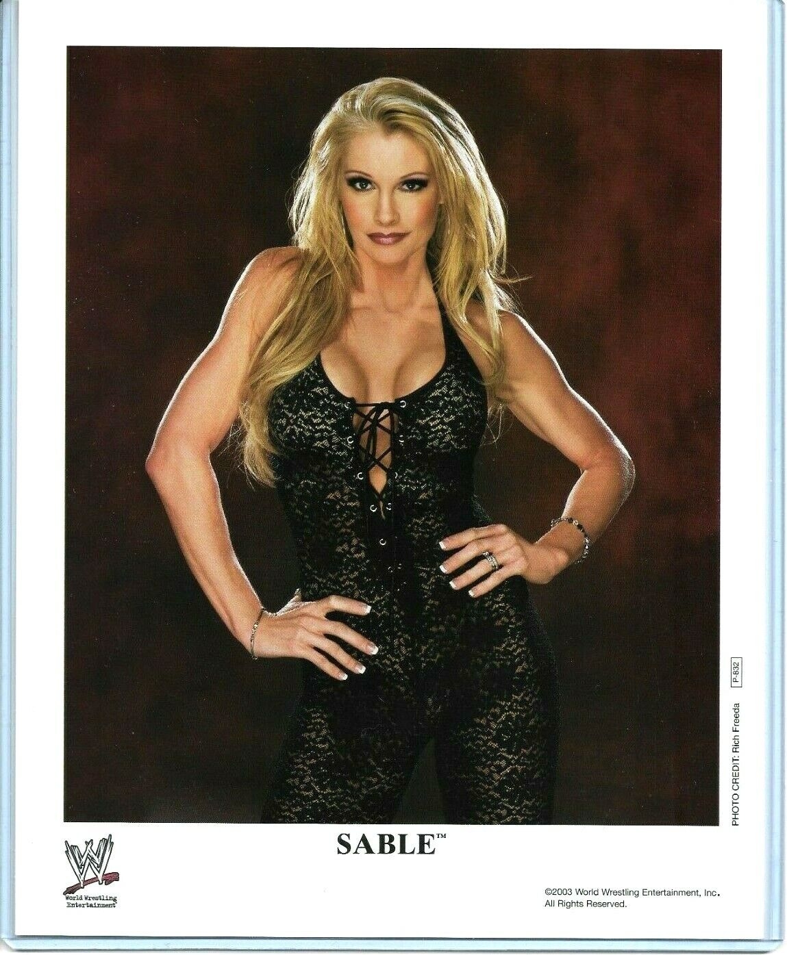 WWE SABLE P-832 OFFICIAL LICENSED AUTHENTIC ORIGINAL 8X10 PROMO Photo Poster painting VERY RARE