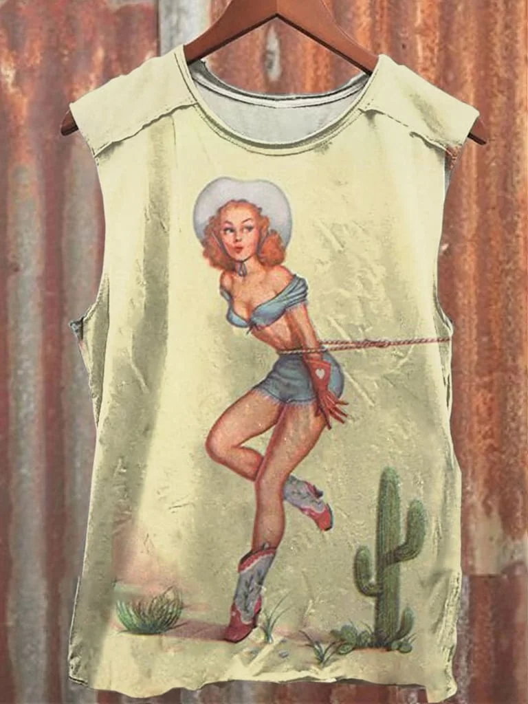 Unisex Retro Western Casual Tank Top 