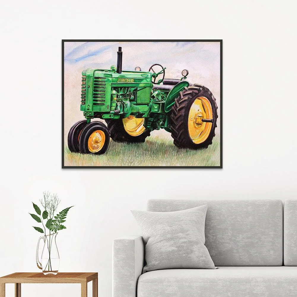 Diamond Painting - Full Round Drill - Tractor(40*30cm)