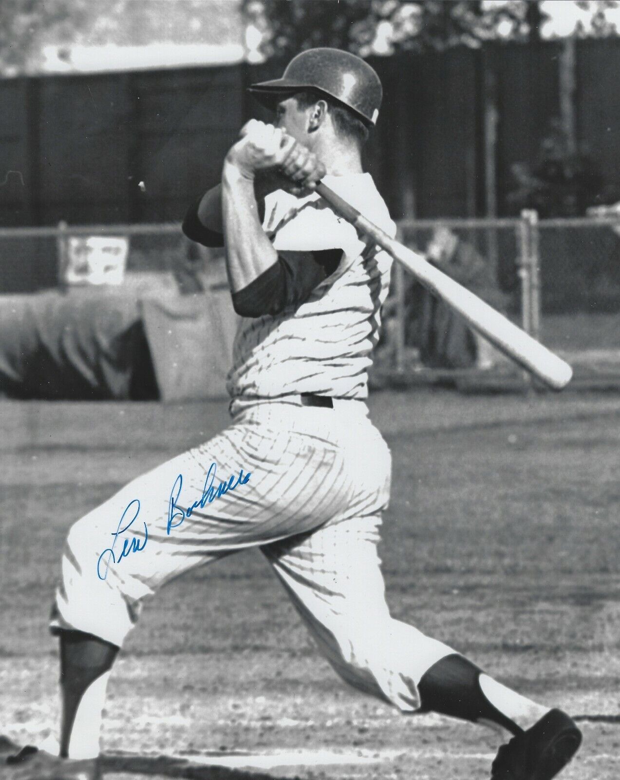 Signed 8x10 LEN BOEHMER New York Yankees Autographed Photo Poster painting - COA