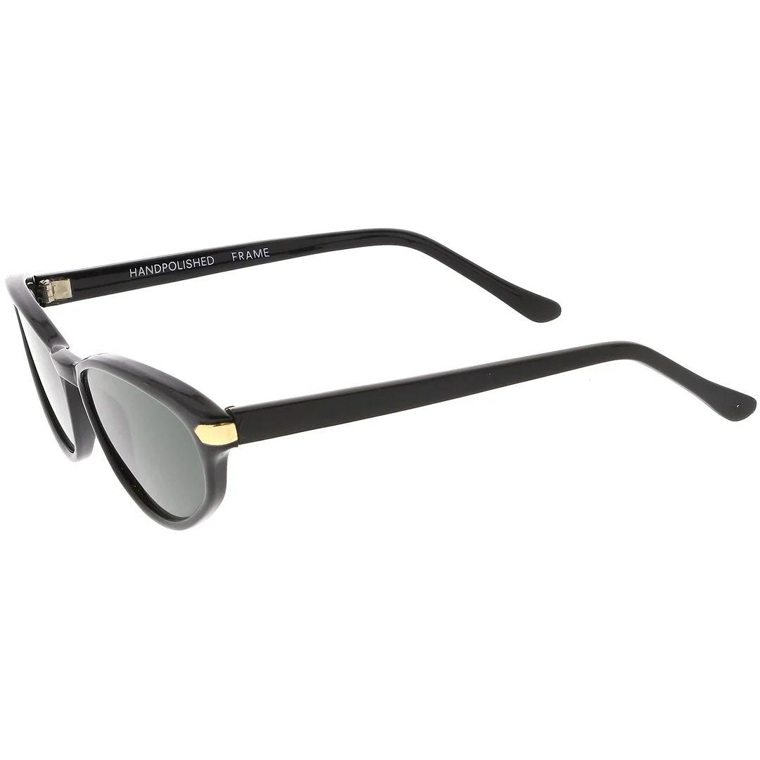 True Vintage Cat Eye glasses Metal Arrow Detail Glass Lens 50mm