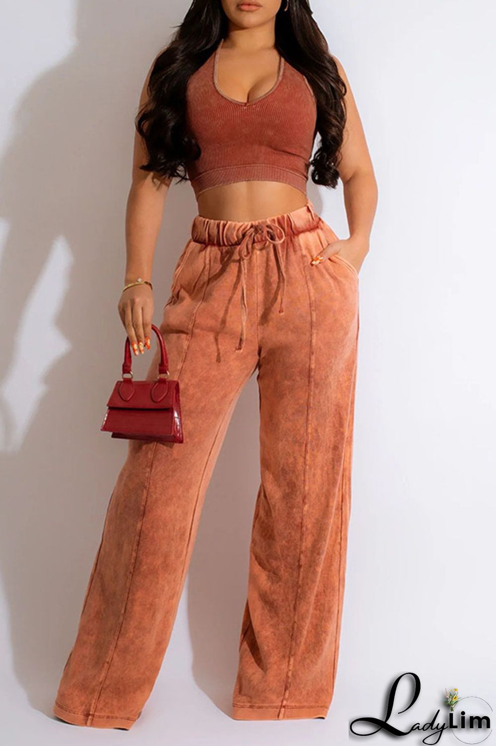 White Casual Solid Patchwork O Neck Sleeveless Two Pieces