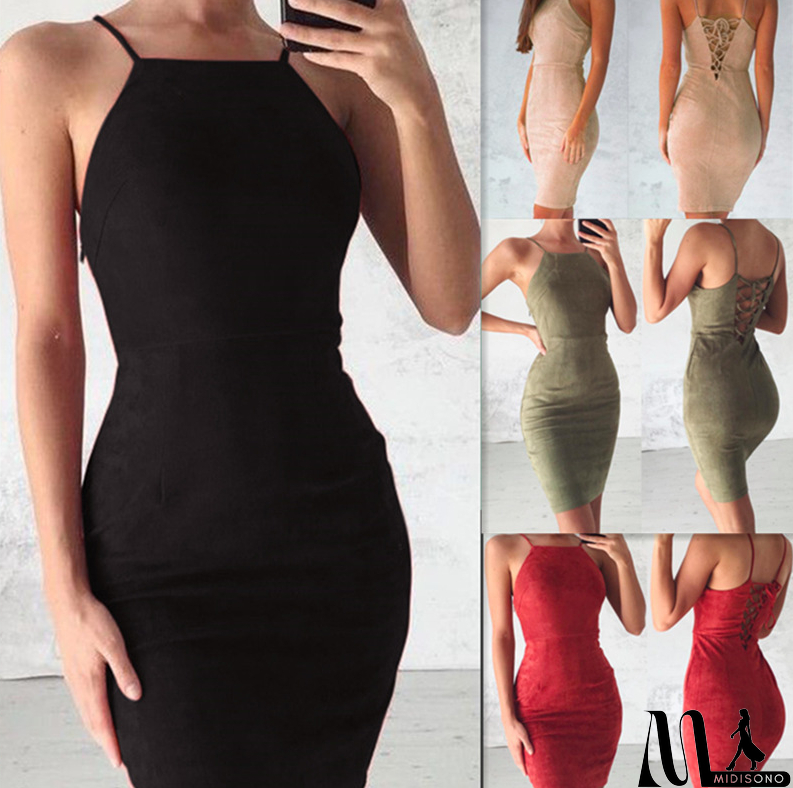 MidiSono - Design Sleeveless Package Hip Dress