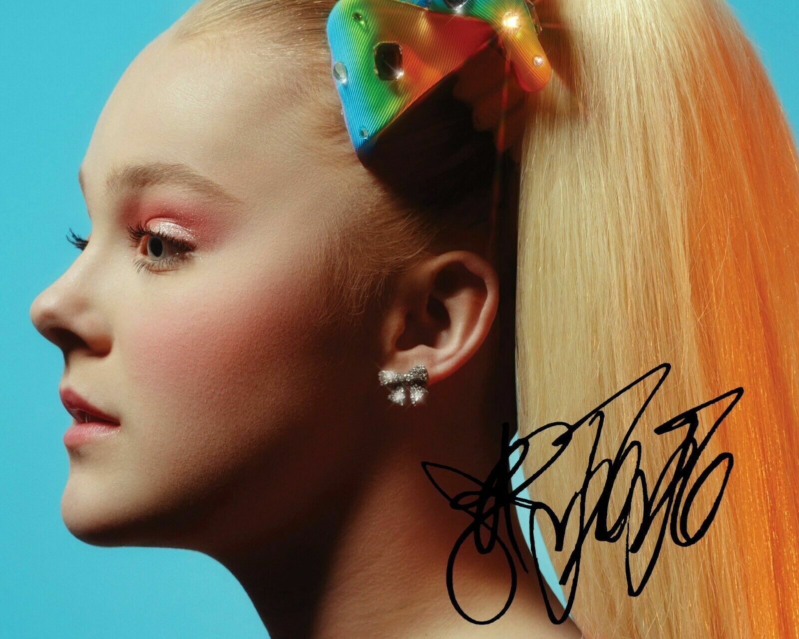 JOJO SIWA SIGNED AUTOGRAPHED A4 PP Photo Poster painting POSTER