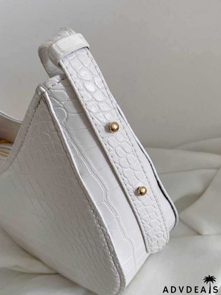 Croc Embossed Hobo Bag